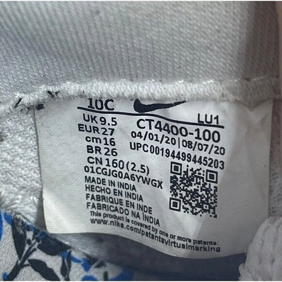 Nike Air Force 1 LV8 H020 Sisterhood White Royal TD Size 10C CT4400-100 Sneakers - Picture 9 of 10